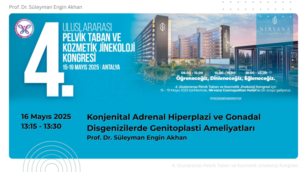 4. Uluslararası Pelvik Taban ve Kozmetik Jinekoloji Kongresi
